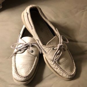 Speery non-marking dock topsiders bone color